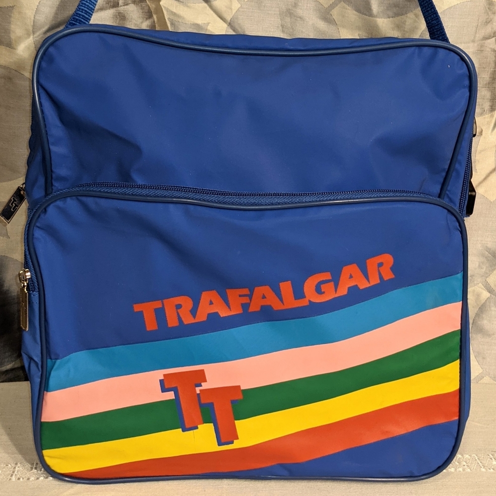 Vntg 80's Trafalgar TT Rainbow Travel bag